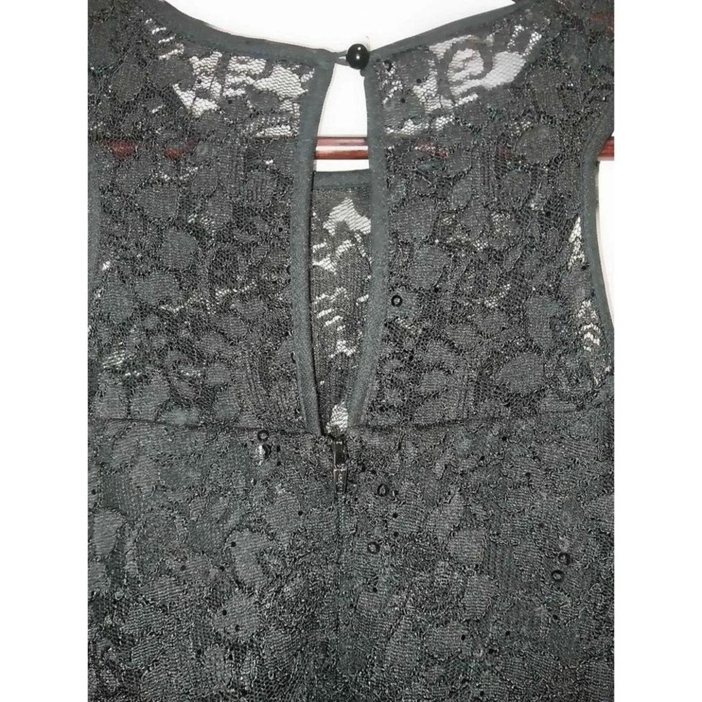 Sexy black dress w/sequins & Lace sleeveless by IN. San Francisco is Sz 3 - Picture 5 of 5